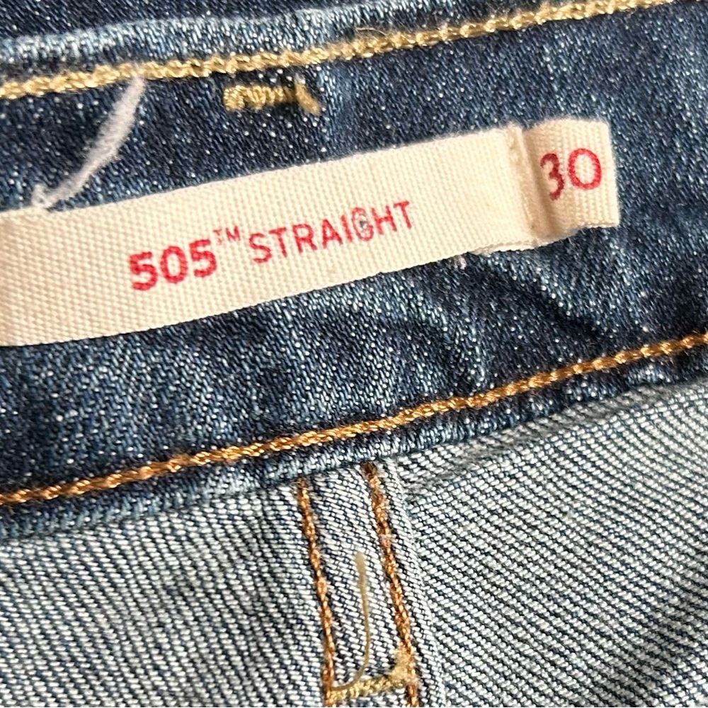 Levi's Women's Dark Blue 505 Straight Jeans 30 - Picture 8 of 13